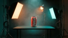 Cola-Dose im Fotostudio